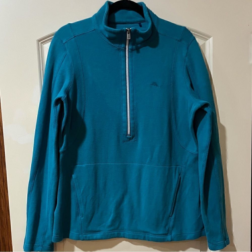 TOMMY BAHAMA Tobago Bay Half Zip Teal Blue Men’s Size Large